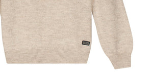 Sand Half Zip Cable Knit