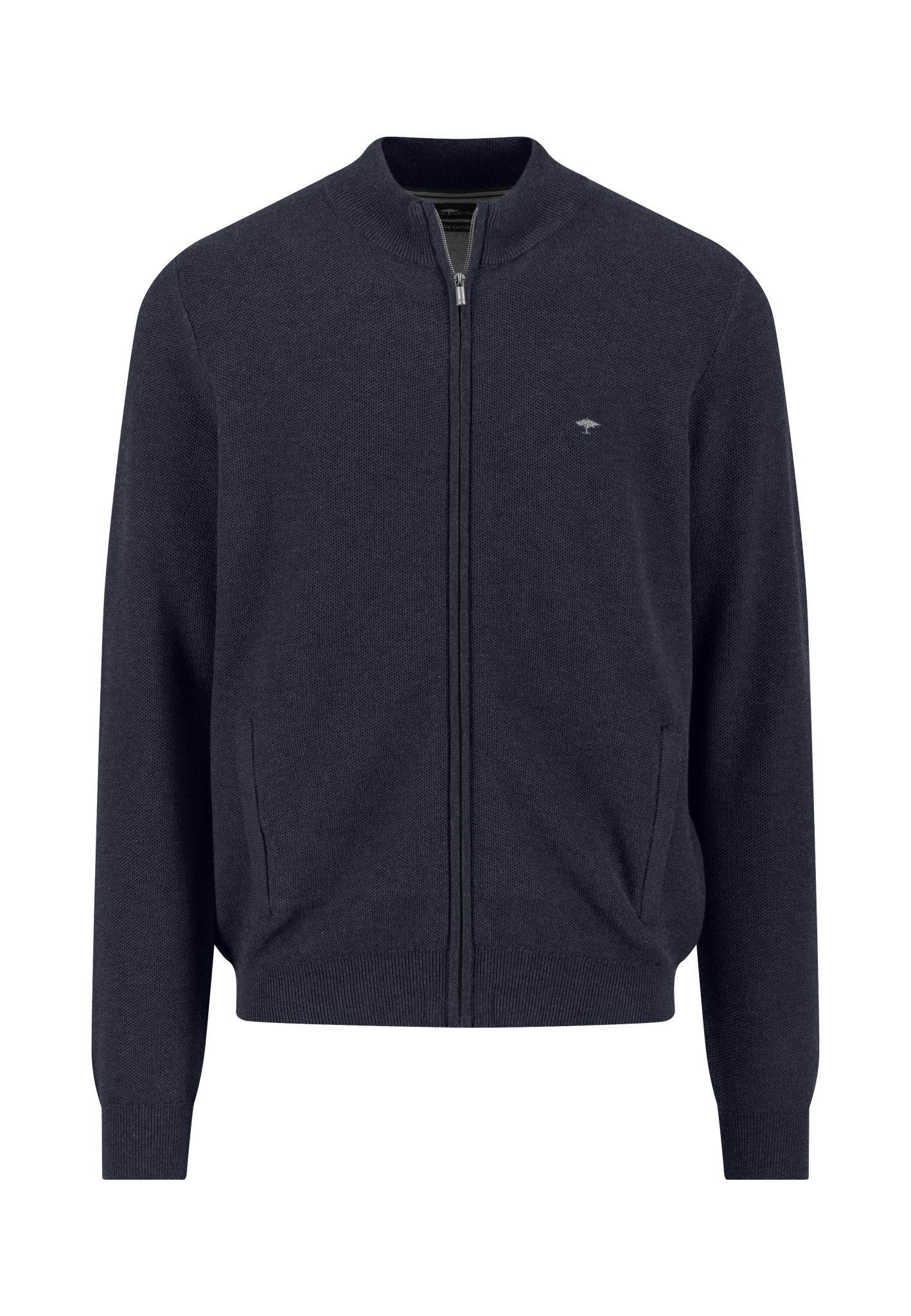 Navy Zip Through Cardigan