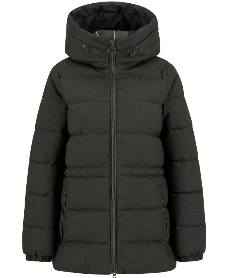 Olive Begonia Puffer Coat