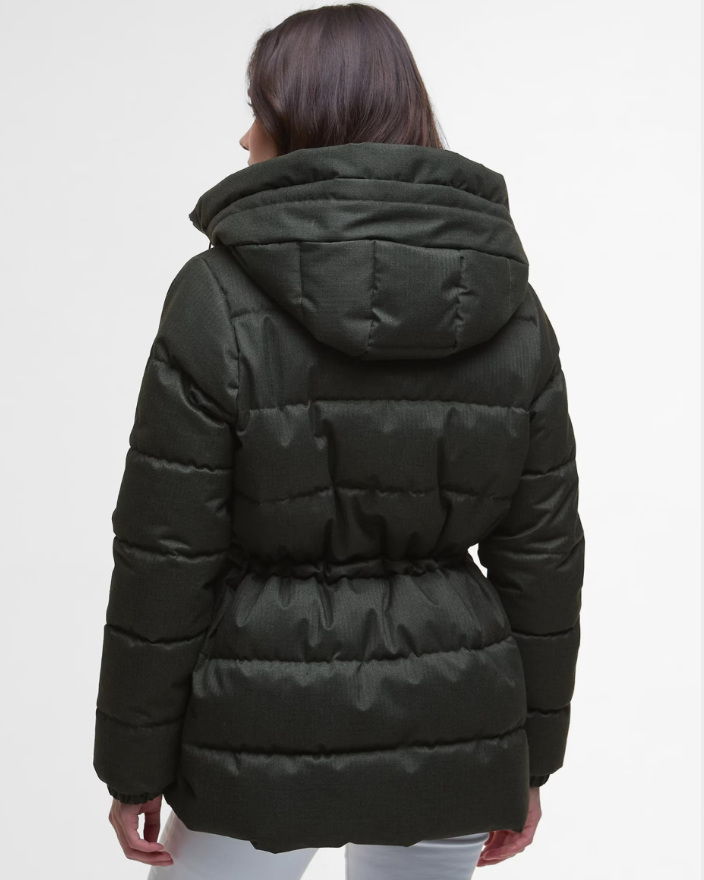 Olive Begonia Puffer Coat