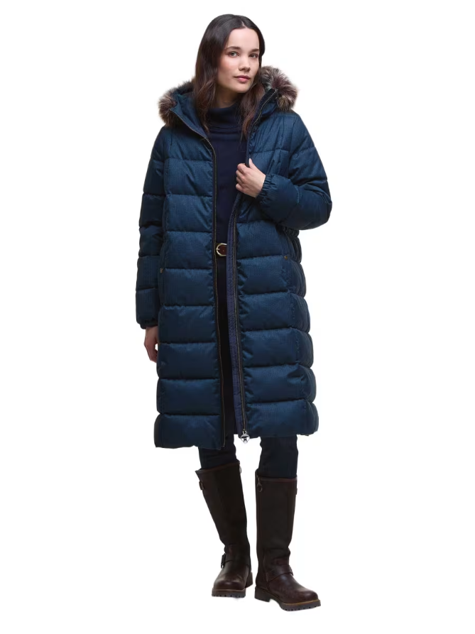 Navy Marjoram Puffer Coat