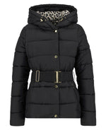 Load image into Gallery viewer, Black Short Track Line Puffer Jacket
