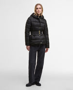 Load image into Gallery viewer, Black Short Track Line Puffer Jacket
