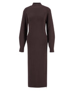 Load image into Gallery viewer, Chocolate Kaia Knitted Midi Dress
