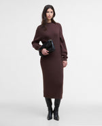 Load image into Gallery viewer, Chocolate Kaia Knitted Midi Dress
