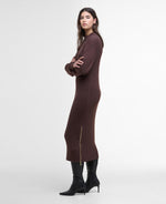 Load image into Gallery viewer, Chocolate Kaia Knitted Midi Dress
