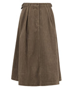 Load image into Gallery viewer, Camel Corduroy Midi Skirt
