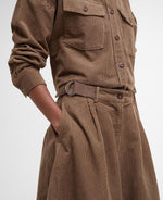 Load image into Gallery viewer, Camel Corduroy Midi Skirt
