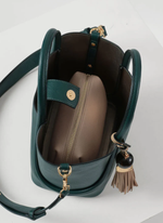 Load image into Gallery viewer, Teal Floella Tote Crossbody
