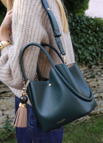 Load image into Gallery viewer, Teal Floella Tote Crossbody
