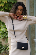 Load image into Gallery viewer, Black Eloise Phone Bag
