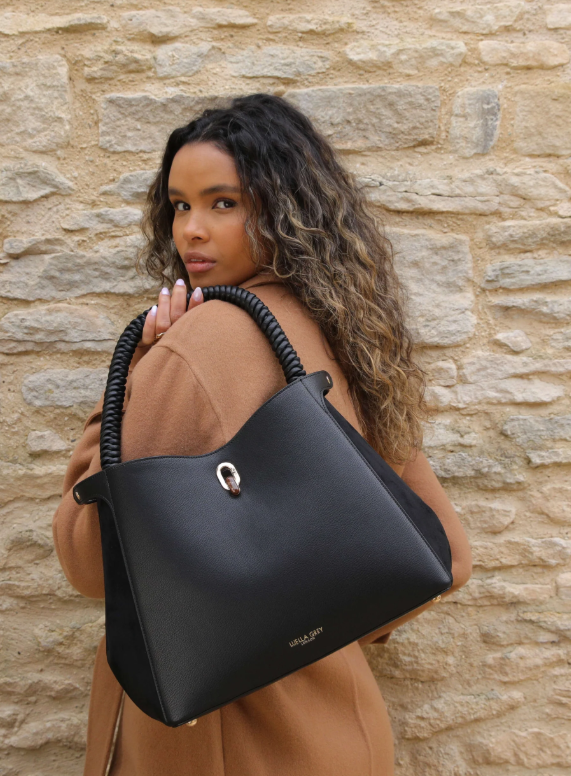 Black Simone Tote Bag