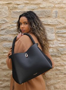 Black Simone Tote Bag