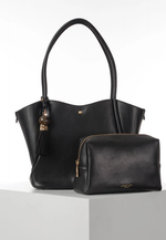 Load image into Gallery viewer, Black Floella Tote
