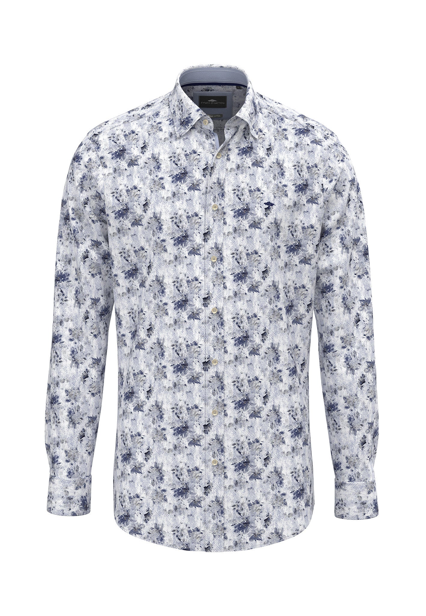 Blue Modern Print Shirt