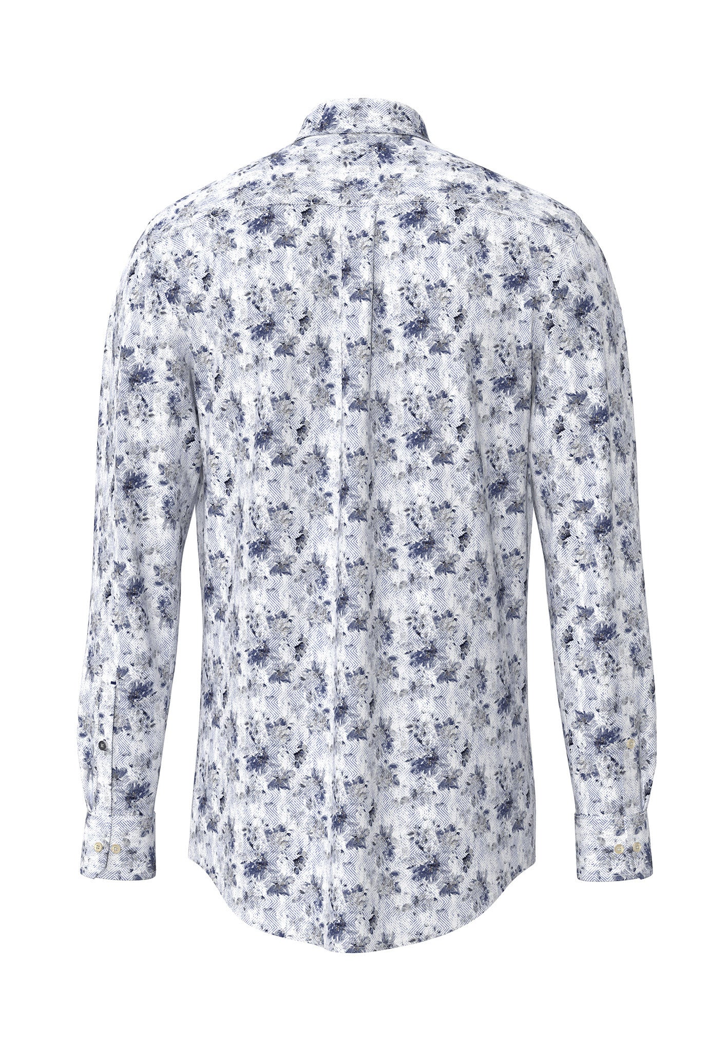 Blue Modern Print Shirt
