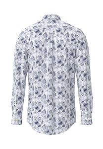 Blue Modern Print Shirt