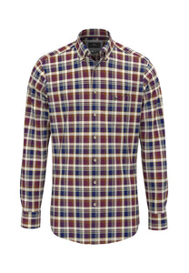 Merlot Check Oxford Shirt