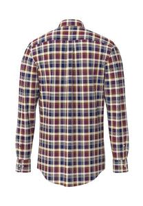 Merlot Check Oxford Shirt