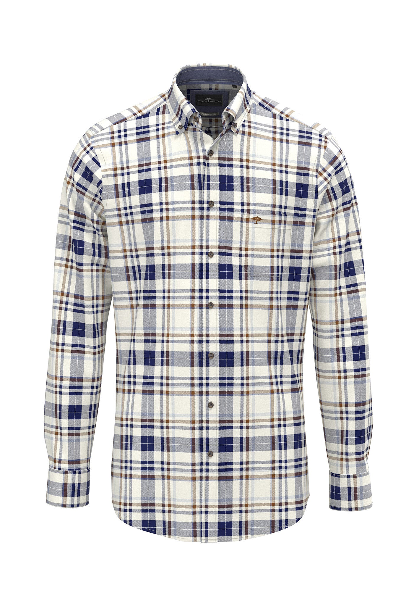 Blue Check Herringbone Shirt