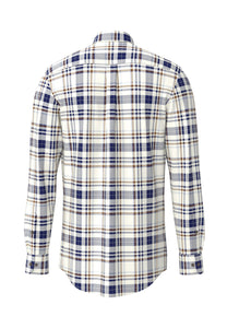 Blue Check Herringbone Shirt