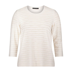 Cream Textured Weave Top