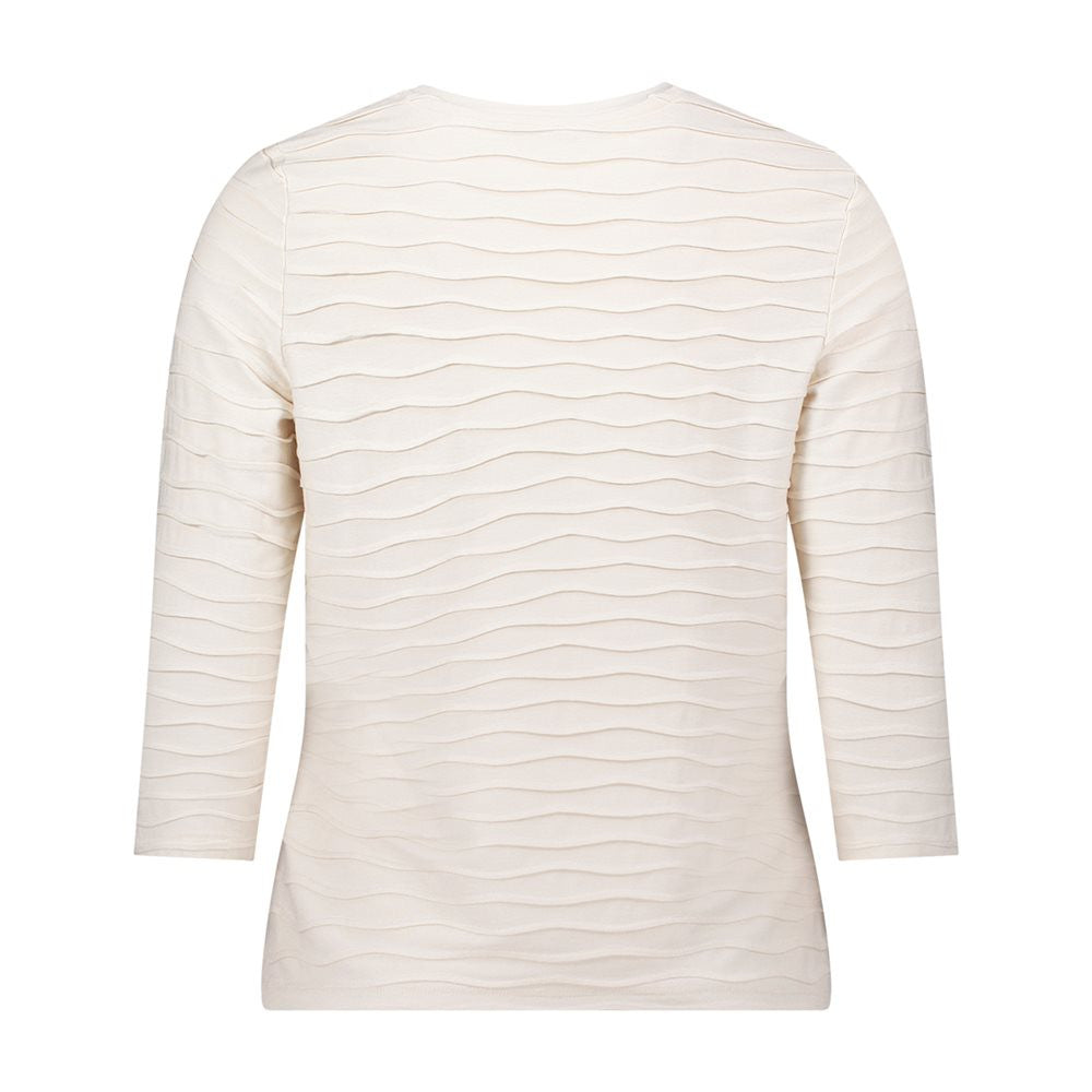 Cream Textured Weave Top