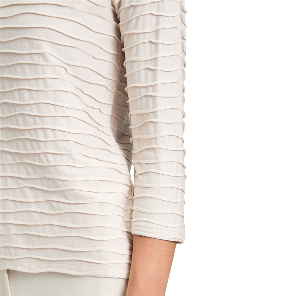 Cream Textured Weave Top