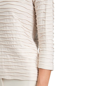 Cream Textured Weave Top