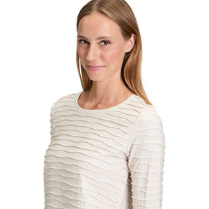 Cream Textured Weave Top