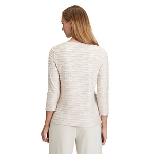 Cream Textured Weave Top
