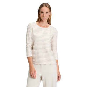 Cream Textured Weave Top