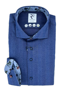 Blue Herringbone Shirt