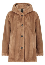 Load image into Gallery viewer, Taupe Faux Fur Coat
