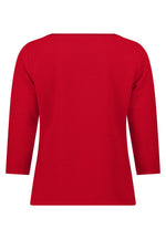 Load image into Gallery viewer, Red 3/4 Sleeve Top
