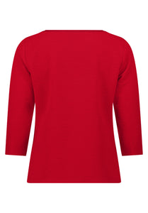 Red 3/4 Sleeve Top