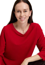 Load image into Gallery viewer, Red 3/4 Sleeve Top
