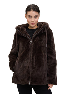 Chocolate Faux Fur Coat