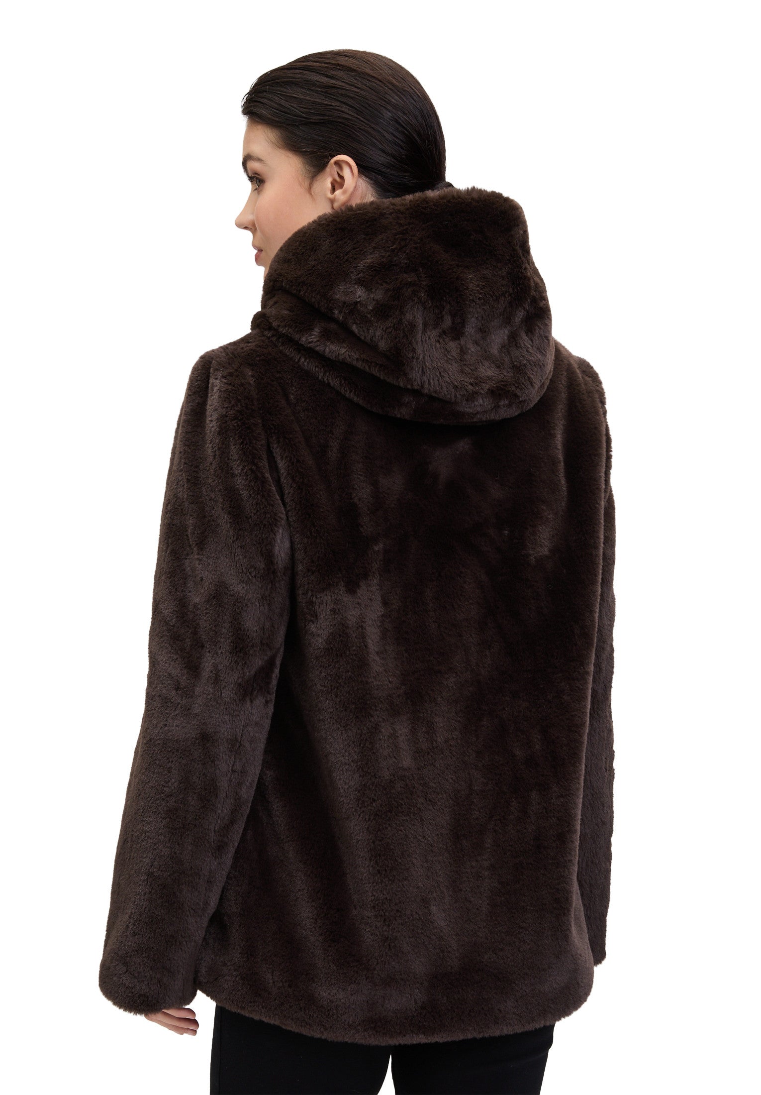 Chocolate Faux Fur Coat