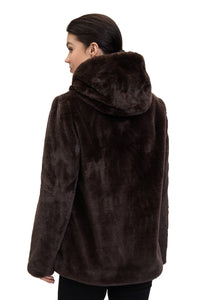 Chocolate Faux Fur Coat