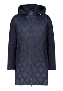 Navy Quilted Coat