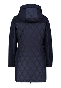 Navy Quilted Coat