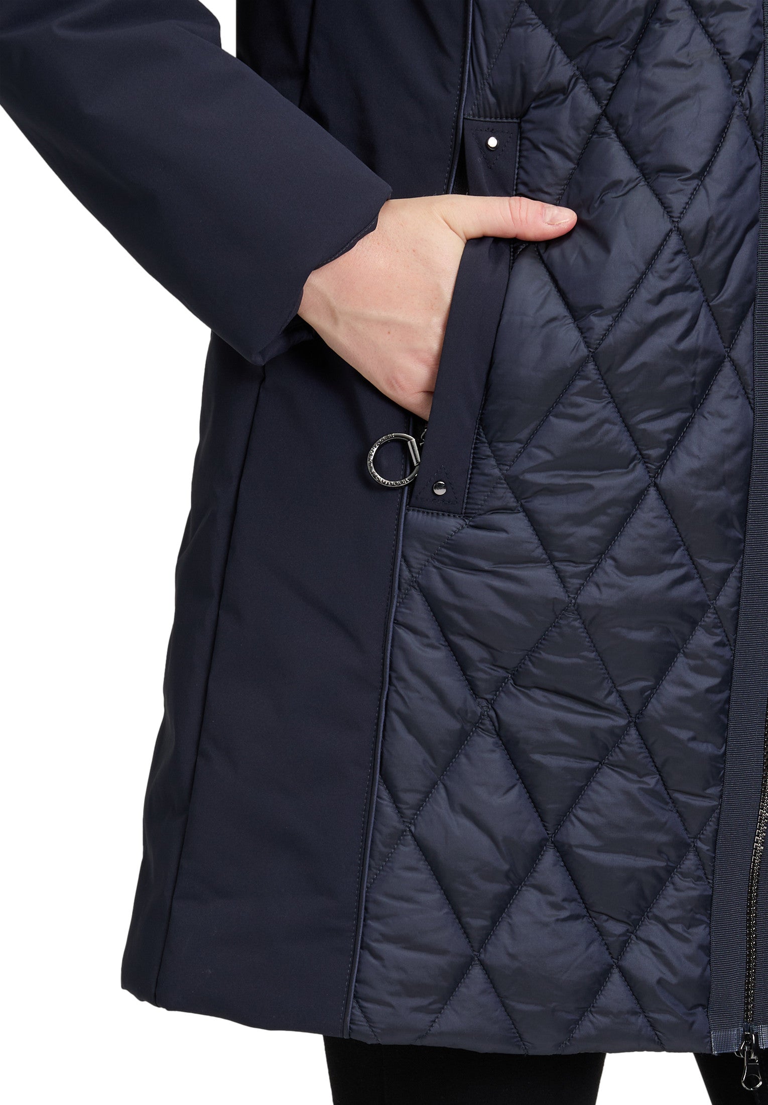 Navy Quilted Coat