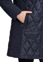 Load image into Gallery viewer, Navy Quilted Coat
