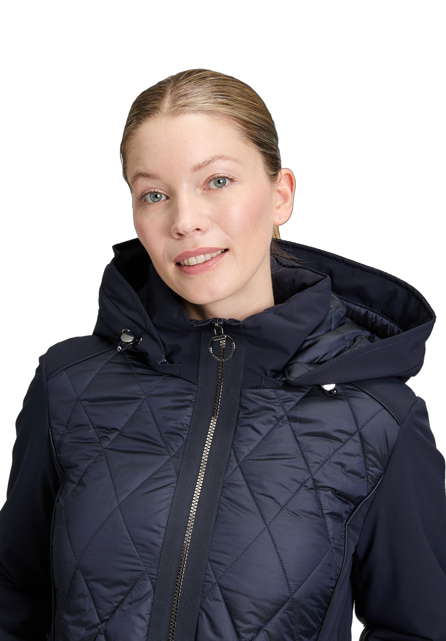 Navy Quilted Coat