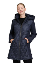 Load image into Gallery viewer, Navy Quilted Coat

