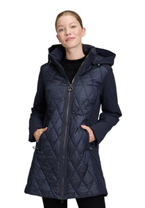 Navy Quilted Coat
