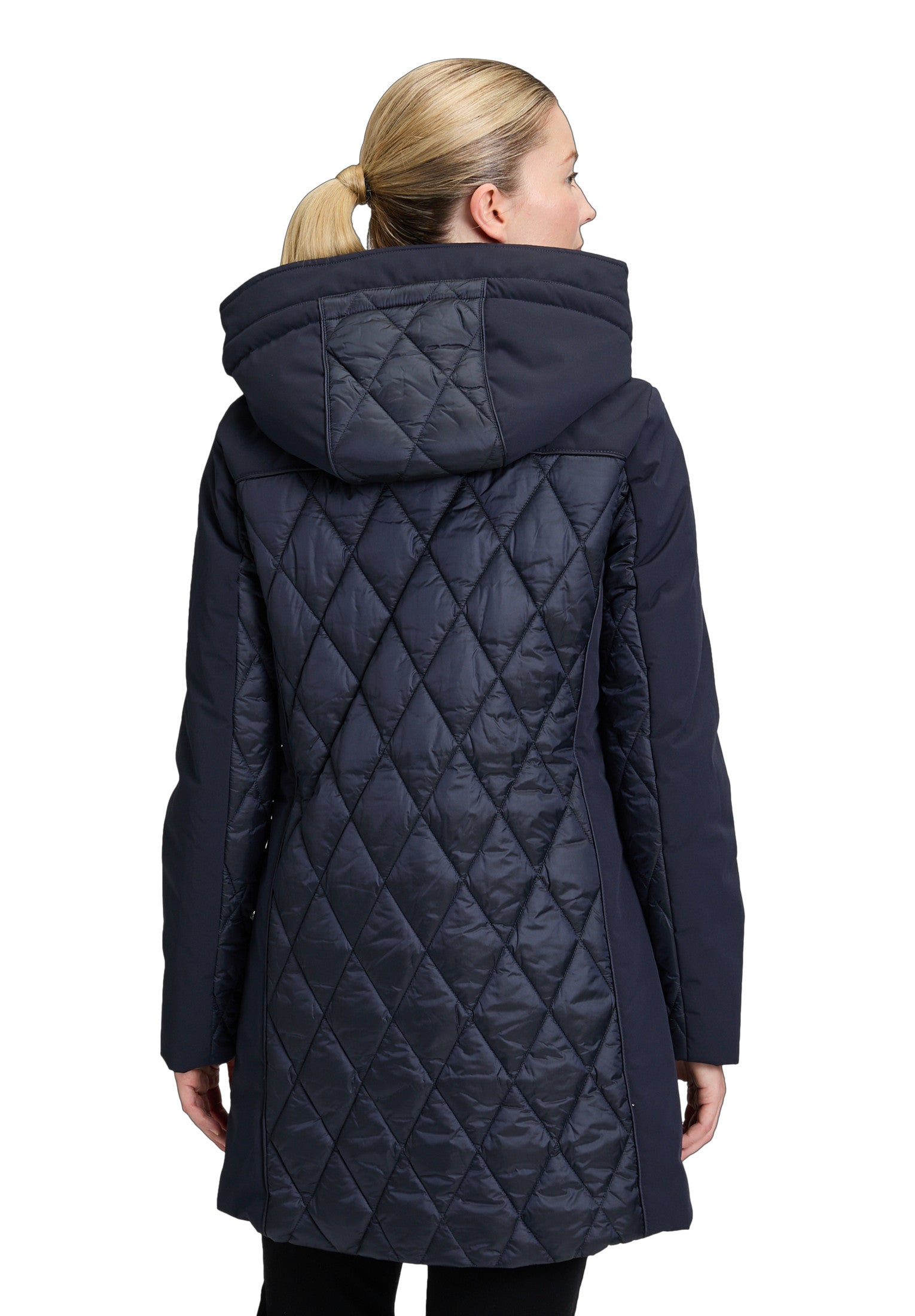 Navy Quilted Coat