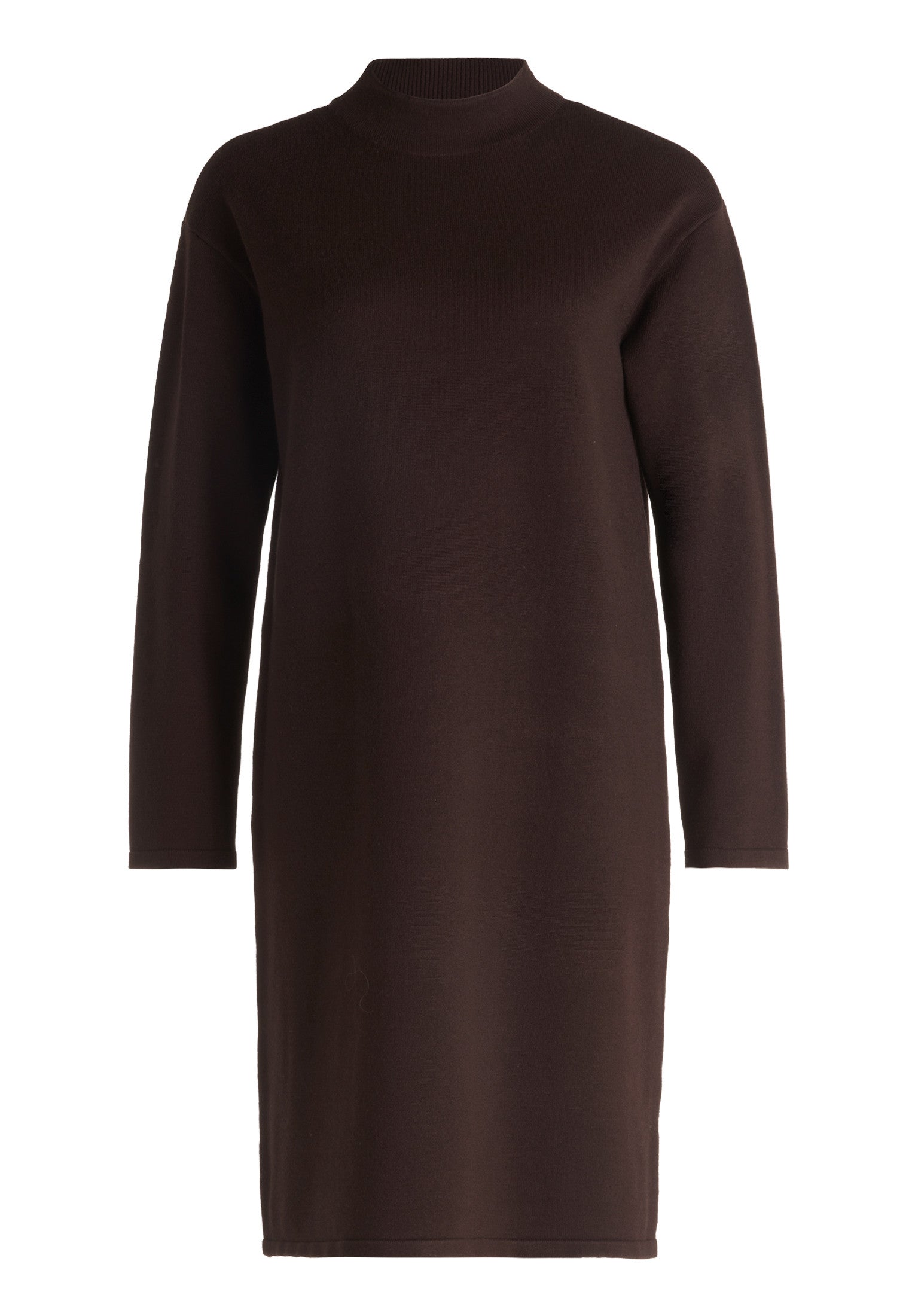 Chocolate Knitted Dress-BROWN