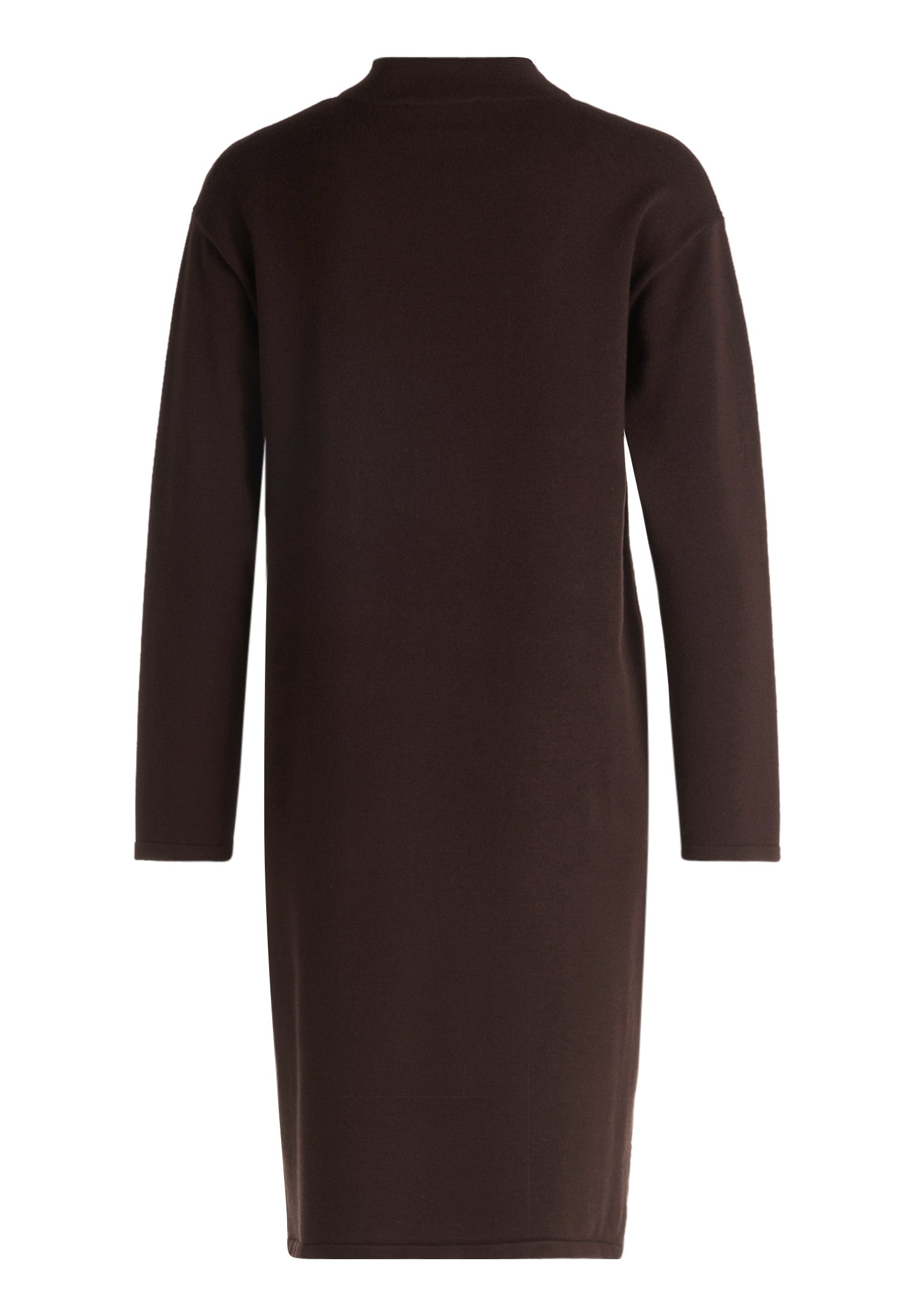 Chocolate Knitted Dress-BROWN